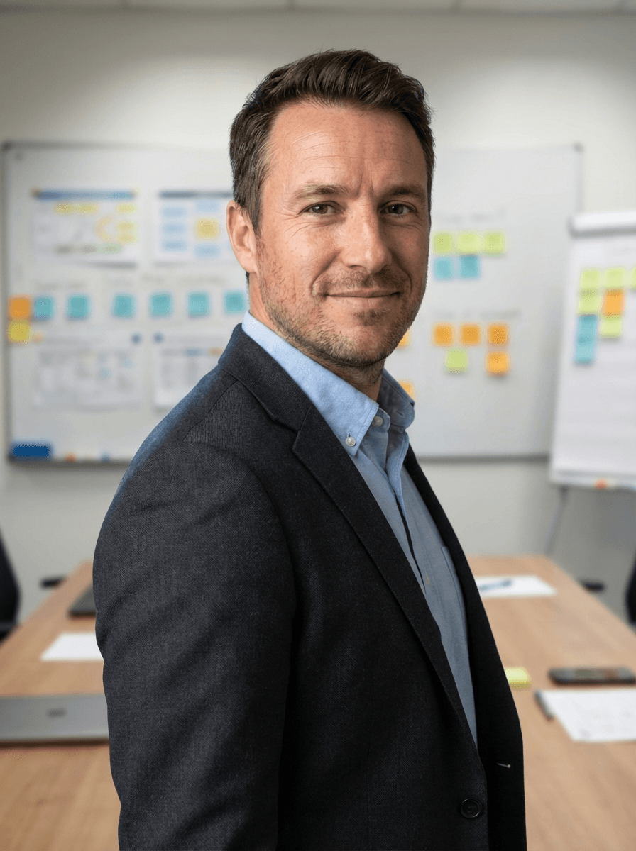 Consulting headshot generated by Portreya