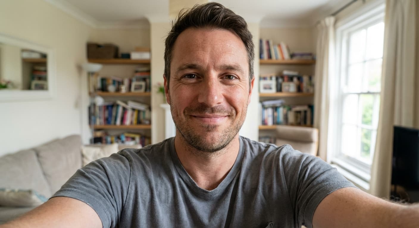 Consulting selfie before AI processing