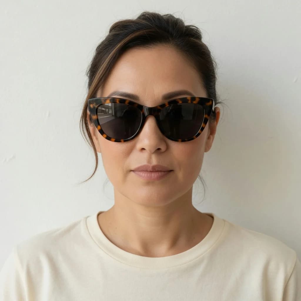 Cat-eye sunglasses, Women style example