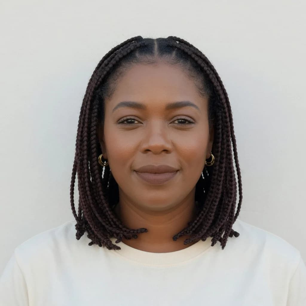 Box braids, ejemplo de estilo para Mujeres