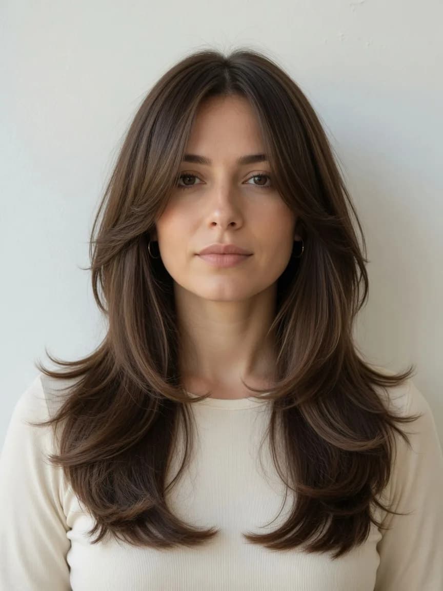 Capas largas, ejemplo de estilo para Mujeres