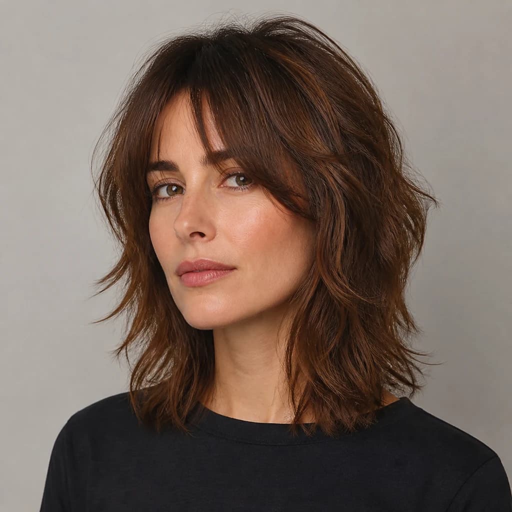 Corte shag, ejemplo de estilo para Mujeres