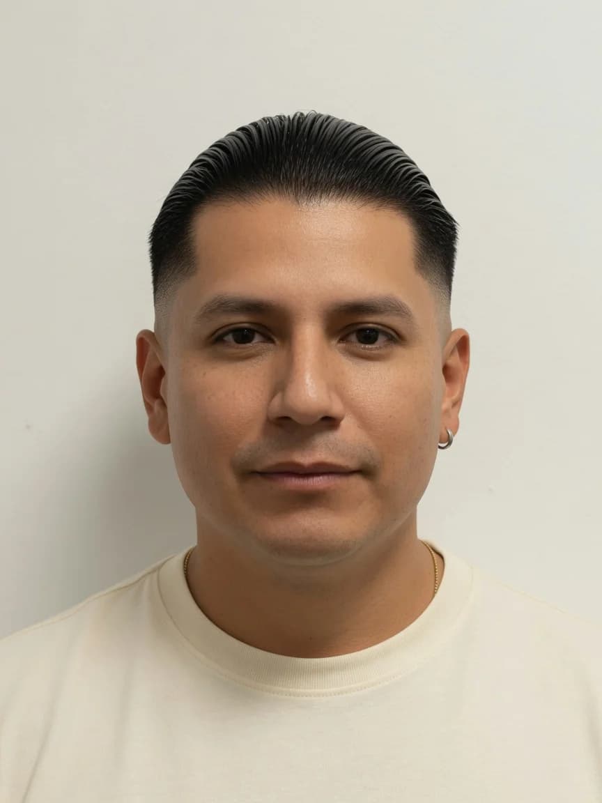 Hacia atrás, ejemplo de estilo para Hombres
